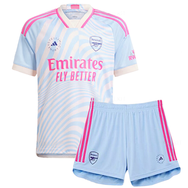 Arsenal x stella McCartney maglia da calcio per bambini mini maglia da calcio per bambini uniformi giovanili 2023-2024